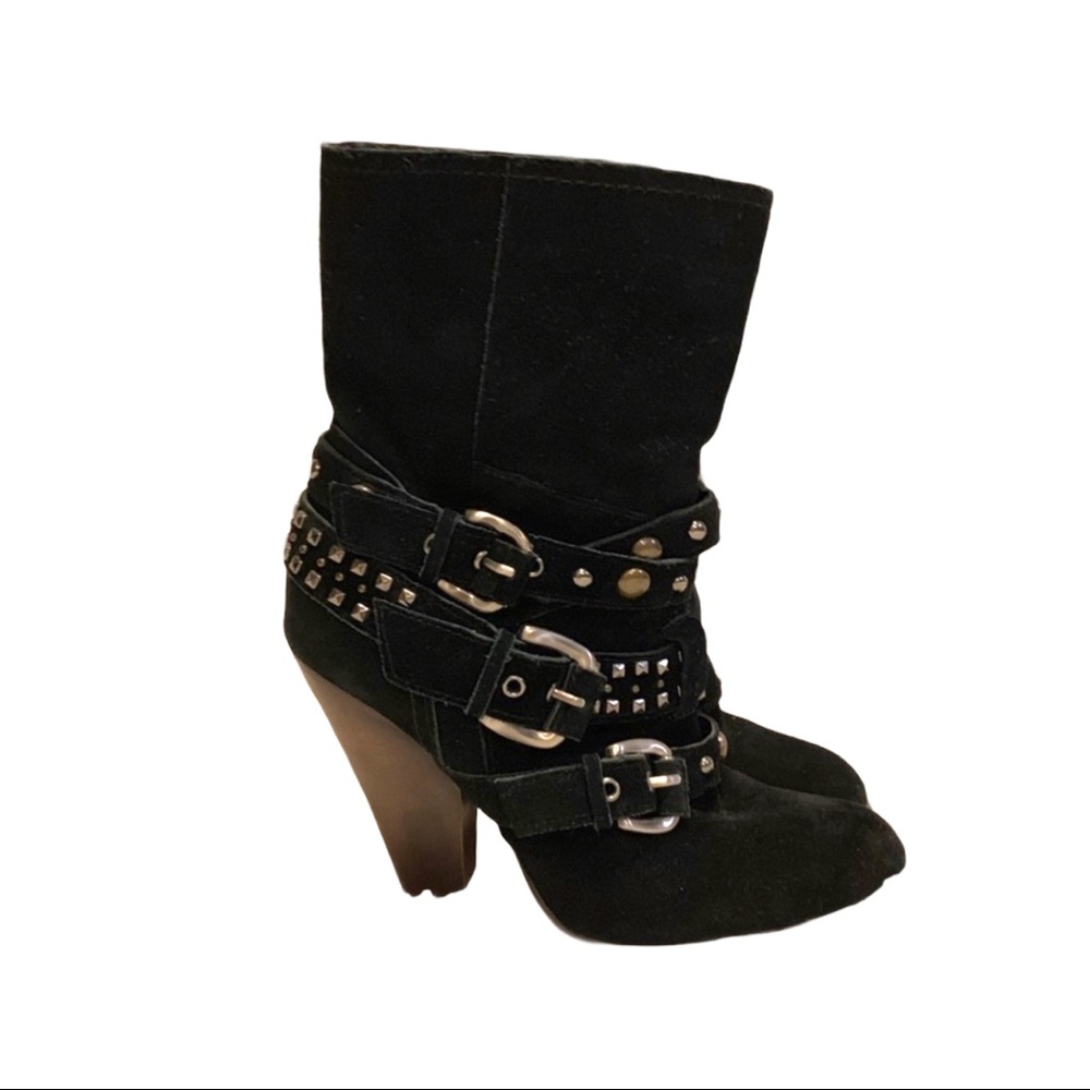 Steve Madden Rustik embellishment black boots.